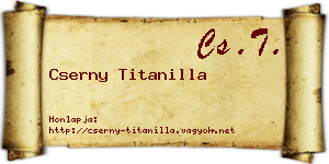 Cserny Titanilla névjegykártya